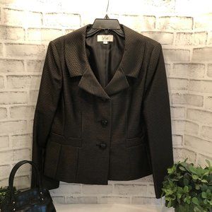 Le Suit Jacket, Black with Bronze Threads